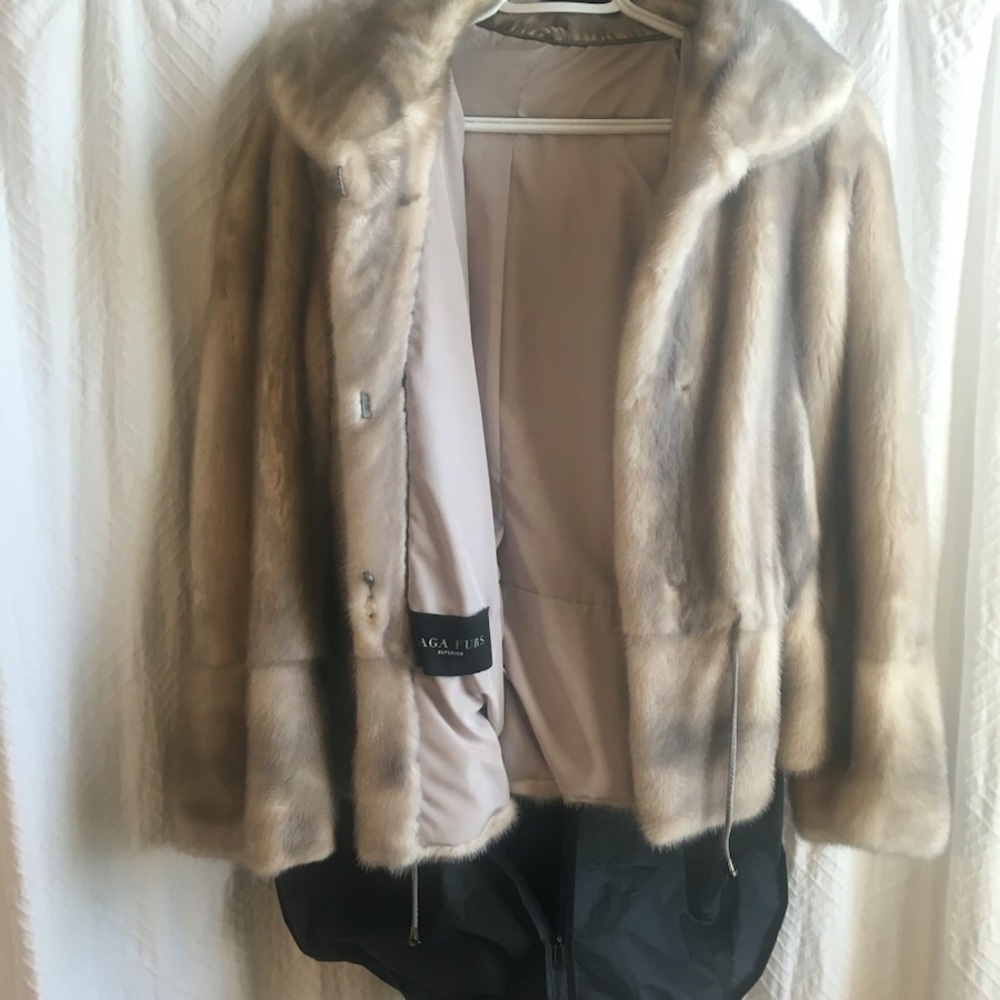 Real mink fur coat